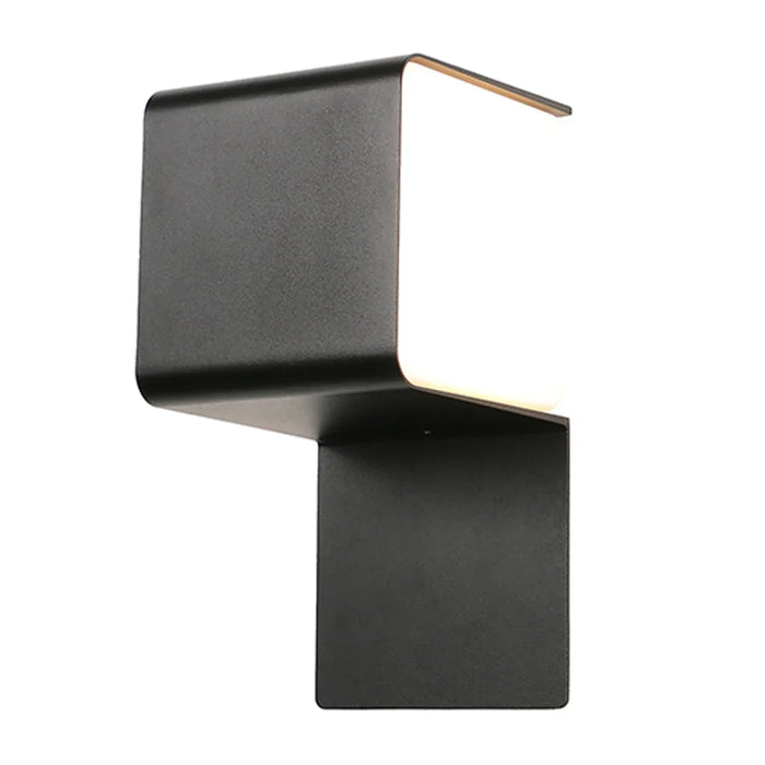 elevenpast Wall light LED Outdoor Wall Light Black 12W | Modern Cube Up Down Light O664 6009551811695