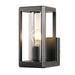 Metal Square Outdoor Wall Lantern – Black with Clear Glass 