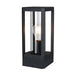 elevenpast Wall Light Metal Square Outdoor Post Top Light – Black and Clear Glass O667 6009551811725