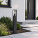 elevenpast Garden Bollard Metal square Black Outdoor Bollard Light with Clear Glass O668 6009551811732