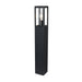 elevenpast Garden Bollard Metal square Black Outdoor Bollard Light with Clear Glass O668 6009551811732