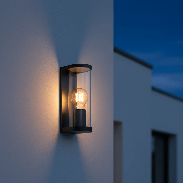 elevenpast Wall Light Showcase Tube Outdoor Wall Light - Black O670 6009551811756