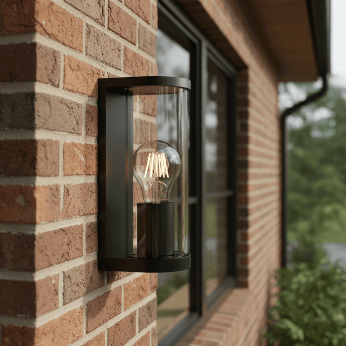elevenpast Wall Light Showcase Tube Outdoor Wall Light - Black O670 6009551811756
