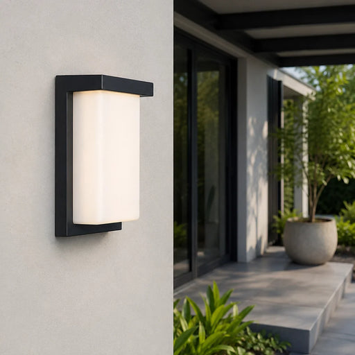 elevenpast Wall Light Lone Black LED Outdoor Wall Light – 12W Warm White IP65 O671 6009551811763