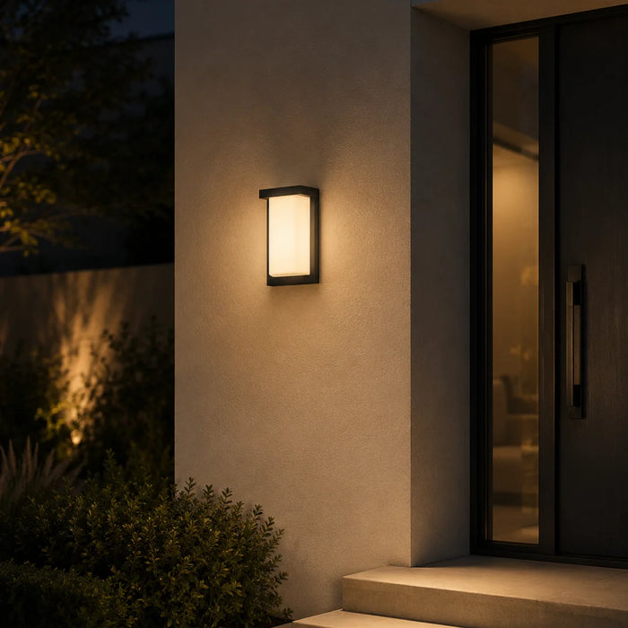 elevenpast Wall Light Lone Black LED Outdoor Wall Light – 12W Warm White IP65 O671 6009551811763