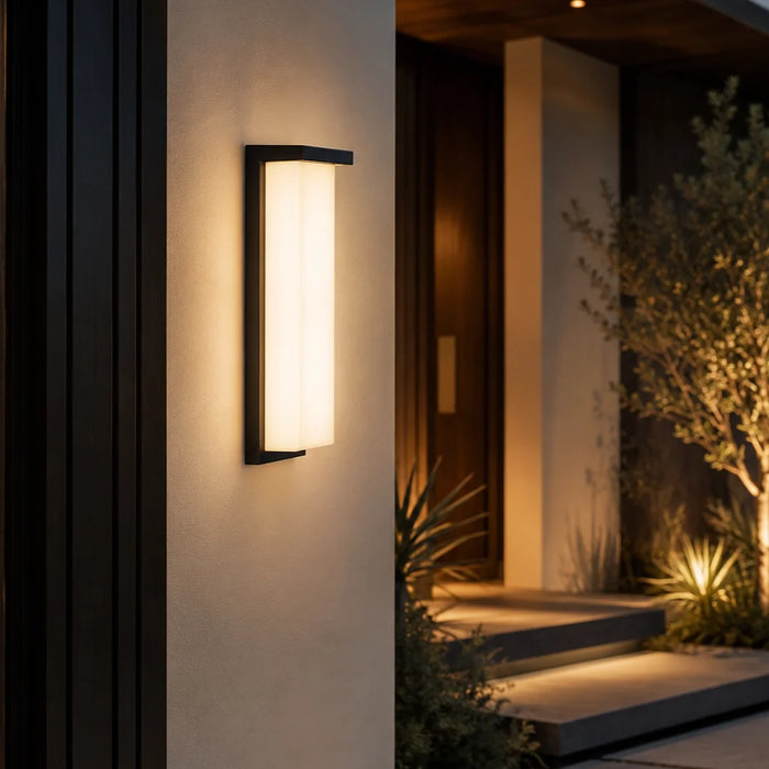 elevenpast Wall Light Lone Long Black LED Outdoor Wall Light – 24W Warm White IP65 O672 6009551811770