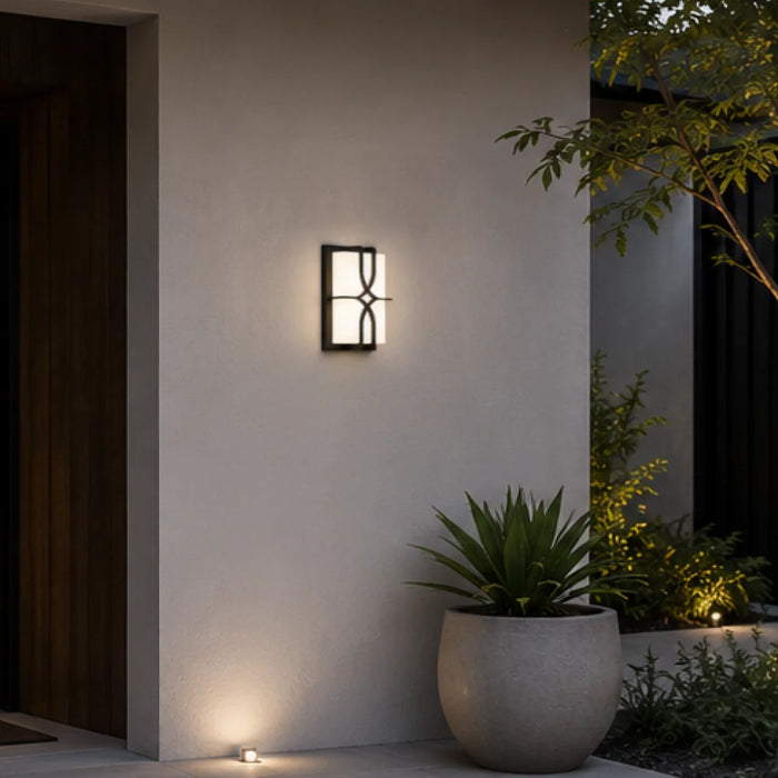 elevenpast Wall Light Lone Deco Black LED Outdoor Wall Light – 12W Warm White IP65 O673 6009551811787