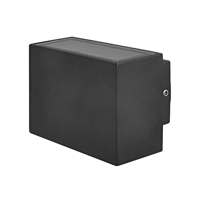 elevenpast Wall Light Compact Cube LED Up and Down Outdoor Wall Light – Black O677 6009551811640