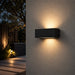 elevenpast Wall Light Dual Rectangular LED Up and Down Outdoor Wall Light - Black O678 6009551811657