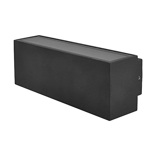 elevenpast Wall Light Dual Rectangular LED Up and Down Outdoor Wall Light - Black O678 6009551811657
