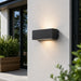 elevenpast Wall Light Dual Rectangular LED Up and Down Outdoor Wall Light - Black O678 6009551811657