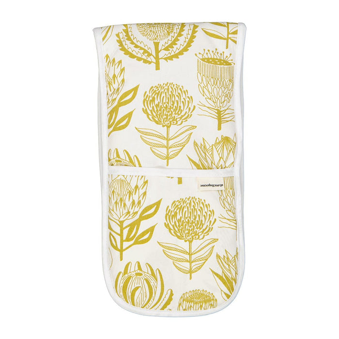 elevenpast Accessories Floral Kingdom Ochre Joined Oven Gloves | Eight Styles OGJOFKO