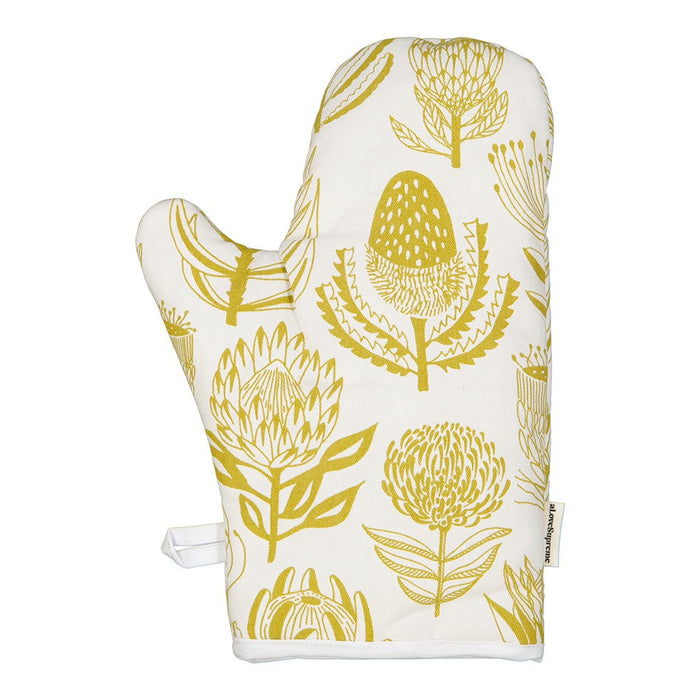 elevenpast Accessories Floral Kingdom Ochre Single Oven Gloves | Eight Styles OGSIFKO