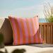 Cara Saven Scatter Cushions Orange and Pink Stripe Velvet Cushion OrangePinkStripedCushion