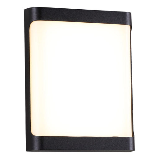elevenpast Outdoor Light Plain Coastal Square LED Bulkhead Light Black | Plain or Grid P-KLB-LED-612