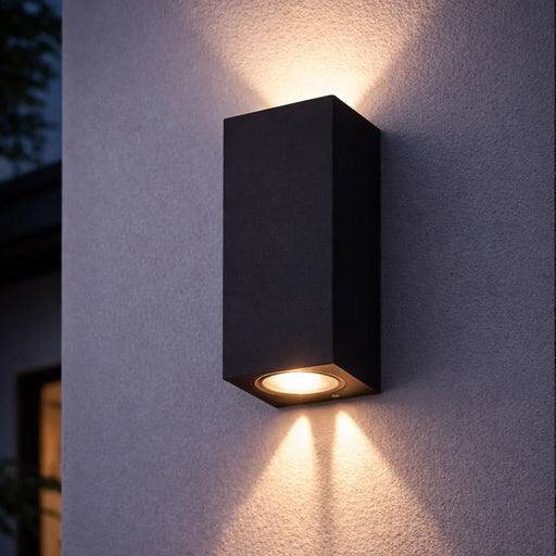 elevenpast Outdoor Light Zea Polycarbonate Outdoor Up and Down Wall Light Black P-KLG-8111