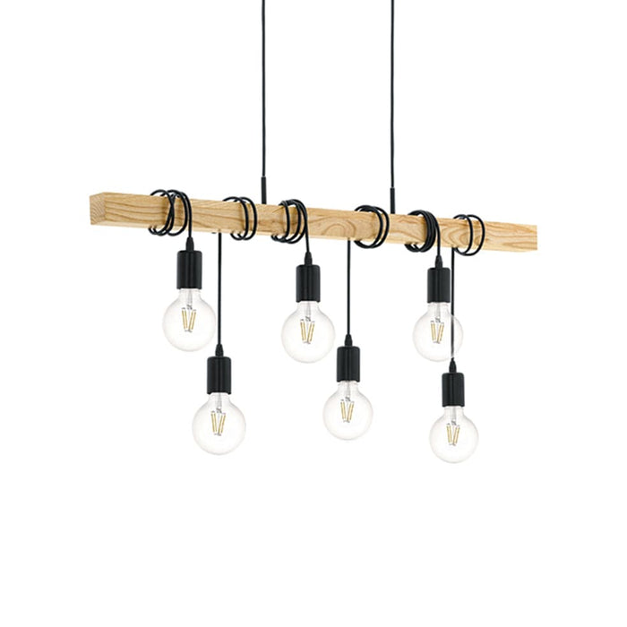 elevenpast Townshed Pendant Light Wood P1016 9002759954994