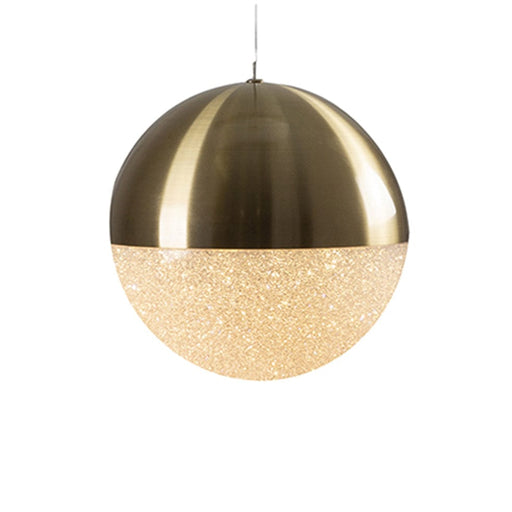 elevenpast Brass Ethereal Metal & Crystal Ball Pendant Light Copper | Brass | Chrome P1081SB 6007328394808