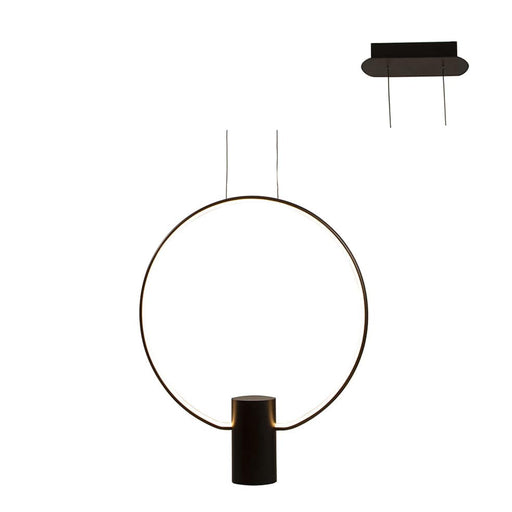 elevenpast Pendant Black Aurora Round LED Pendant Light | Black or White P1138B 6007328398615