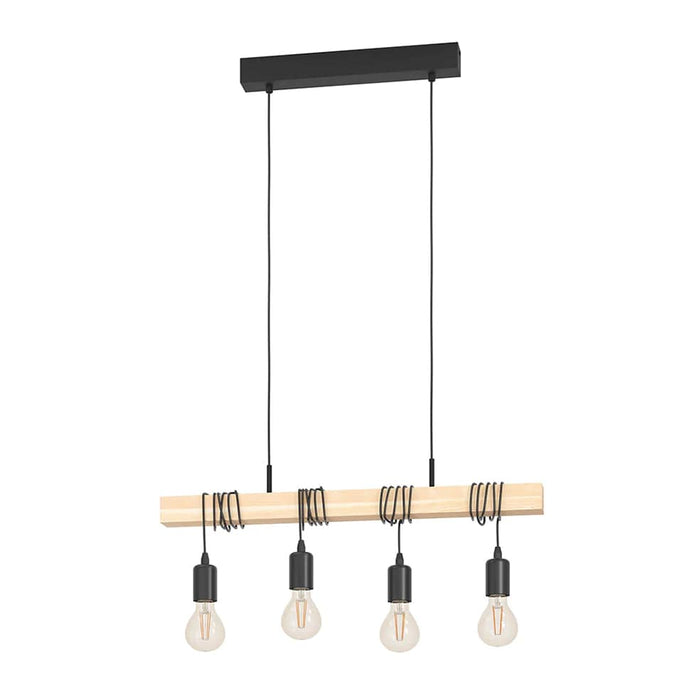 elevenpast pendant light Black Townshed Chandelier 4 Light - White | Black P1210