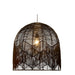 elevenpast Medium / Black Toulon Pendant Light - Woven Rattan | 3 colours P1277B