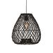 elevenpast Black Albert Pendant Light - Woven Rattan P1291B 6009551807643