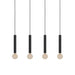 elevenpast Pendant Lights Cortenova Metal Four Pendant Light Black P1311 9002759980573