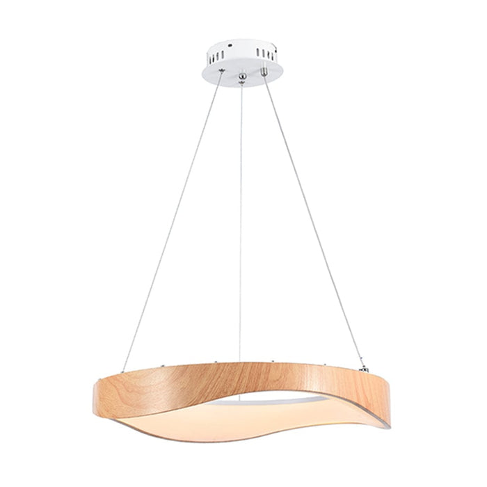 elevenpast LED Pendant Ellipse LED Pendant Wood Print 23w - Warm White P1332 6009551809630