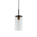 elevenpast Pendant Lights Black and Bronze Glass Cylinder Pendant Light – Hanging Ceiling Light P1340 6009551810766