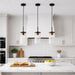 elevenpast Pendant Lights Black and Bronze Glass Cylinder Pendant Light – Hanging Ceiling Light P1340 6009551810766