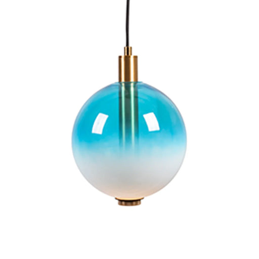 elevenpast Pendant Lights Blue Modern Globe Hanging Light - White | Blue P1345 6009551810810