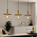 elevenpast pendant light Escandell 3 Light Pendant - Brushed Brass P1346 9008606273881