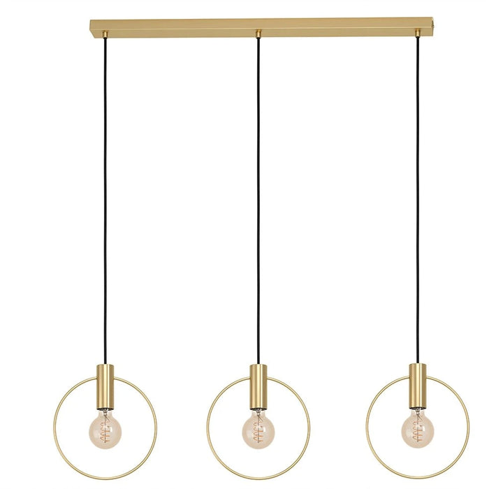 elevenpast pendant light Manizales 3 Light Ring Pendant Light - Brushed Brass P1347 9002759988357