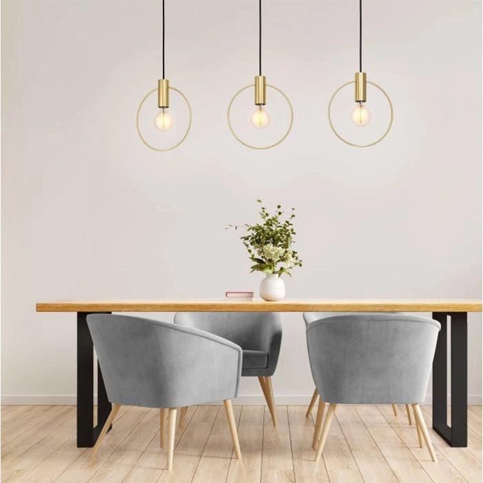 elevenpast pendant light Manizales 3 Light Ring Pendant Light - Brushed Brass P1347 9002759988357