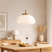 elevenpast pendant light White Paper Pendant Light with Wooden Accent P1354 9002759440640