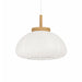 elevenpast pendant light White Paper Pendant Light with Wooden Accent P1354 9002759440640