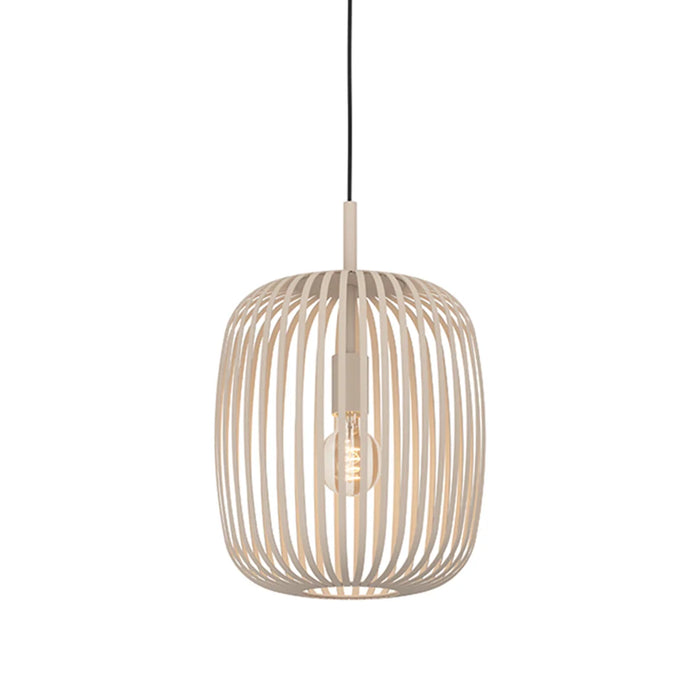 elevenpast pendant light Slatted Steel Cage 1 Light Pendant in Cream P1356 9008606244300