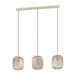 elevenpast pendant light Slatted Steel Cage 3 Light Linear Pendant in Cream P1357 9008606244317