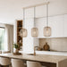 elevenpast pendant light Slatted Steel Cage 3 Light Linear Pendant in Cream P1357 9008606244317