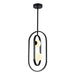 elevenpast pendant light Miro Metal and Glass Dual Pendant Light - Black P1359