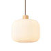 elevenpast pendant light Nesta 1 Wood and Glass Pendant Light P1360