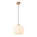 elevenpast pendant light Nesta 1 Wood and Glass Pendant Light P1360