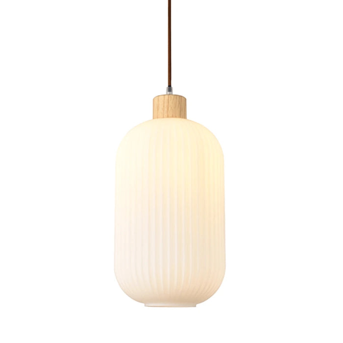elevenpast pendant light Nesta 2 Wood and Glass Pendant Light P1361