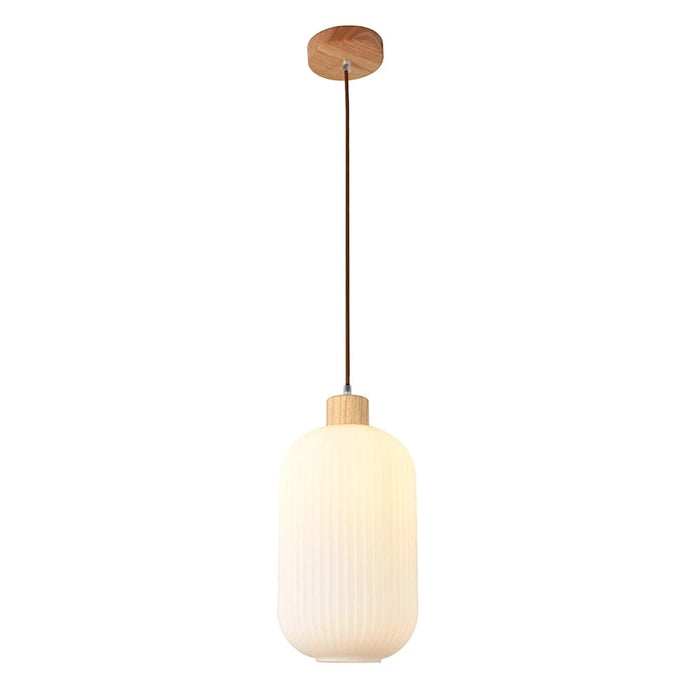 elevenpast pendant light Nesta 2 Wood and Glass Pendant Light P1361