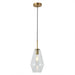 elevenpast pendant light Vetra 1 Clear Glass Metal Pendant Light - Gold P1362