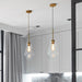 elevenpast pendant light Vetra 1 Clear Glass Metal Pendant Light - Gold P1362