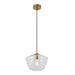 elevenpast pendant light Vetra 2 Clear Glass Metal Pendant Light - Gold P1363