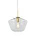 elevenpast pendant light Vetra 2 Clear Glass Metal Pendant Light - Gold P1363