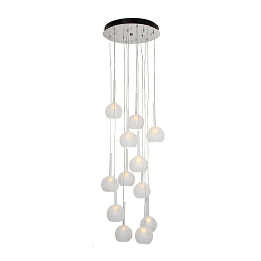 elevenpast Nebula Metal & Glass 12 Light Pendant Chrome P422F 6007328357940