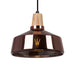 elevenpast Pendant Copper Tallinn Glass and Wood Pendant Light | Copper or Smokey P929C